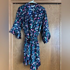 Vintage Floral Robe and Nightgown Set